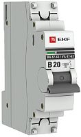 Выключатель автоматический EKF PROxima ВА47-63 1п 20А B 6кА картинка